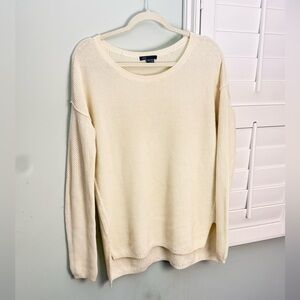 Vince Textured Knit Sweater Cream Long Sleeve